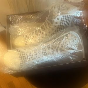 High end fashion high top sneakers